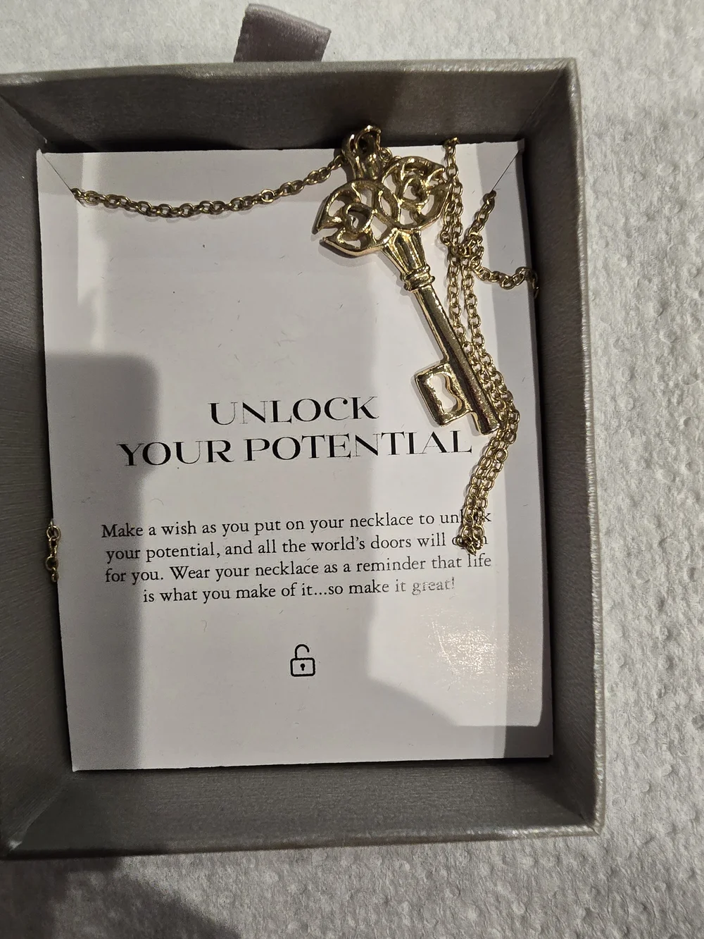 Gold Key Pendant Necklace